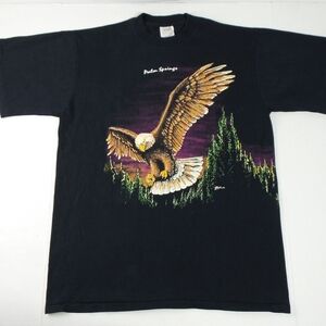 Vintage Bald Eagle Print Palm Springs Single Stitch T-Shirt Size Men's XL